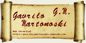 Gavrilo Martonoški vizit kartica